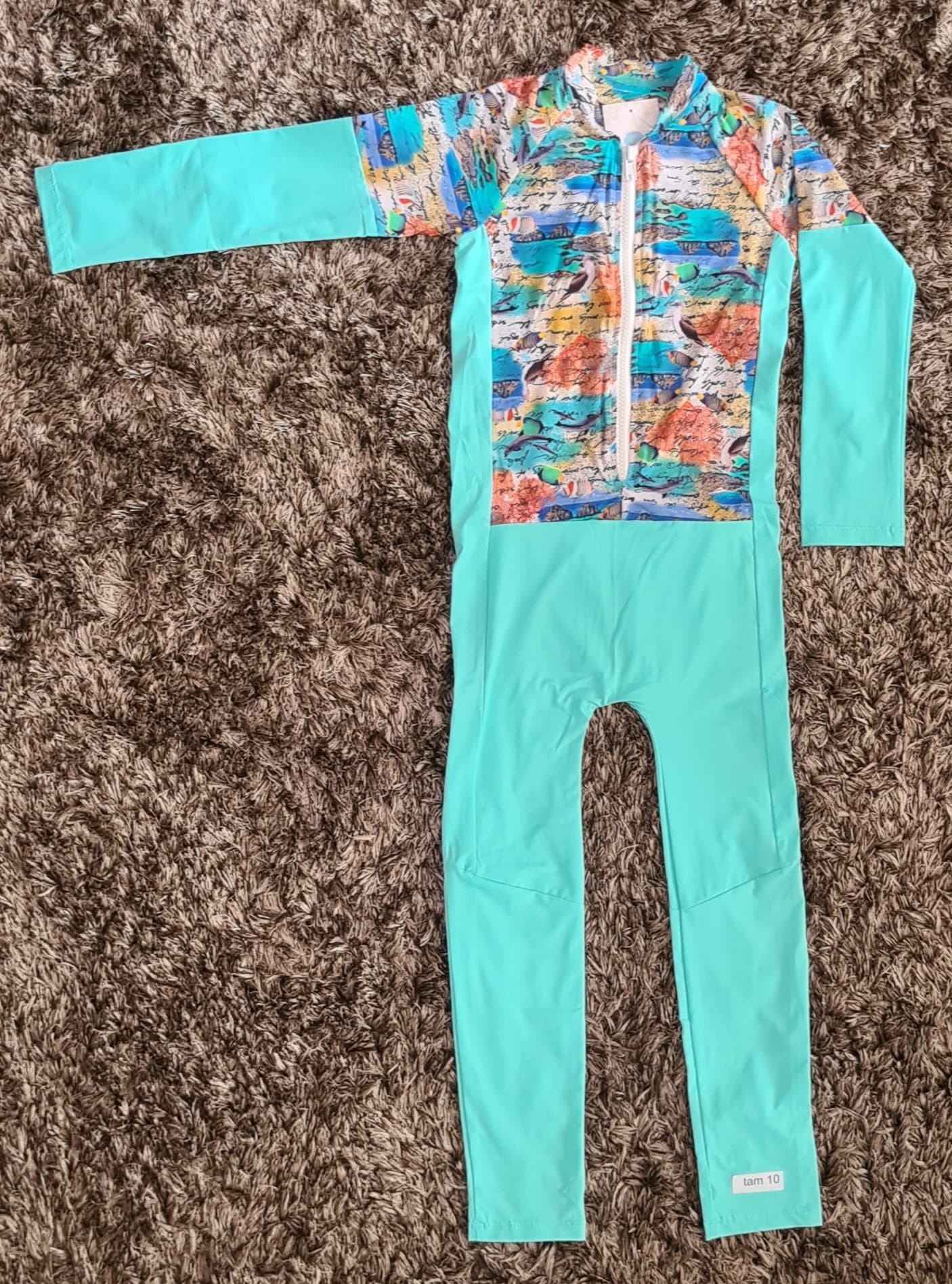 Macacão Mini Aqua Peixes